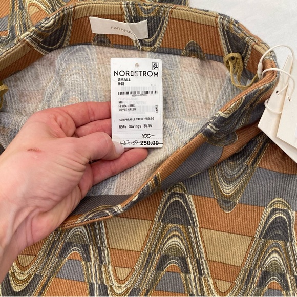 Faithful The Brand Elina Maxi Skirt in Ripple Green - Picture 10 of 12